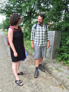 Alana and Joey Chernila near the beginning of their week-long hike from Pownal, Vt. to New Canaan, Conn.; submitted photo