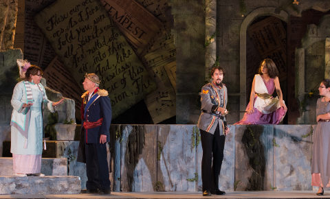 William Shakespeare's "The Tempest" will be presented on Pittsfield's First Street Common Thursday–Sunday, 8:00 p.m., July 21–August 7; photo by Enrico Spada.