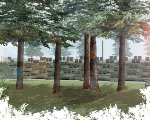 Architectural sketches of the Spruce Theatre; contributed photo.