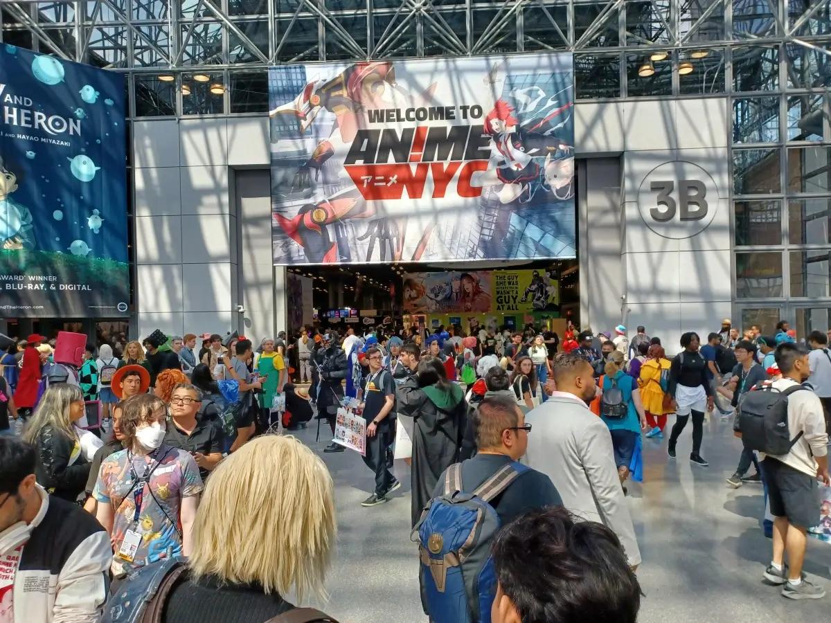 Anime NYC convention crowd at Javits Center in New York City, highlighting the anime and manga industry featured in the Anime NYC licensing summit